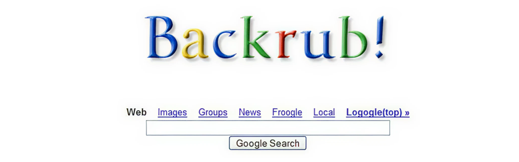 Backrub logo history